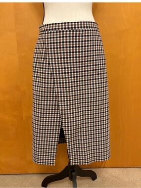 Maje Plaid Skirt
